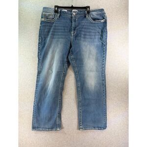Vigoss Women’s Plus Size 24 Straight Leg Stretch Blue Jeans Embroidered 3455